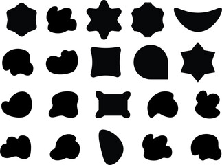Black liquid fluids icons.eps
