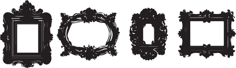 Set frames. Hand drawn vector illustration