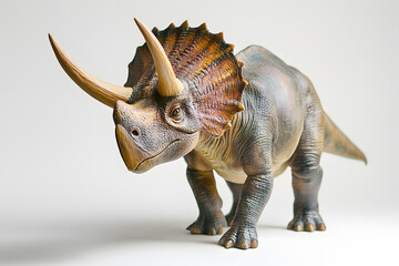 Fototapeta premium Realistic Triceratops isolated on white background