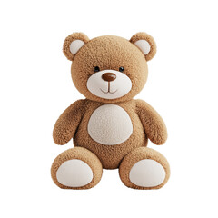 Obraz premium Cute teddy bear toy with a friendly smile and soft features