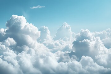 Naklejka premium A mint abstract background with a soft, cloud-like texture. The fluffy, light design adds a calming and serene ambiance.. Beautiful simple AI generated image