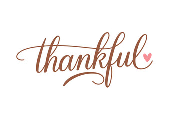 Thankful, Thanksgiving Quote Typography T shirt Design 