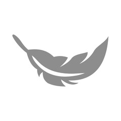 Bird feather flying vector icon. Soft and softness symbol.