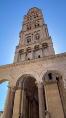 Obraz premium European cathedral bell tower