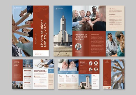 Modern Church Ministry Brochure Template