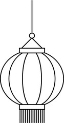  Chinese New Year Lantern outline.
Lunar New Year Lantern Decoration outline.
