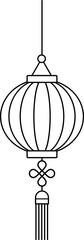  Chinese New Year Lantern outline.
Lunar New Year Lantern Decoration outline.
