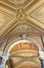 interior ceiling and archway of the cathedral
