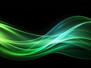 abstract green waves