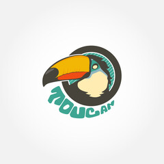 Logo Illustration Mascot Of Toucan With Illustration Of Basket Ball