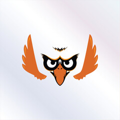 Eagle Head With Wings Logo