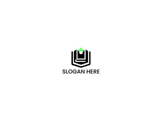 abstract book logo design vector