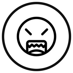 Editable angry, upset face vector icon. Part of a big icon set family. Perfect for web and app interfaces, presentations, infographics, etc