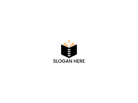 abstract book logo design vector