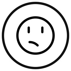 Editable confused, worried, sad, frowned face vector icon. Part of a big icon set family. Perfect for web and app interfaces, presentations, infographics, etc