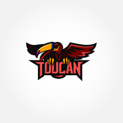 Logo Illustration Mascot Of Toucan With Illustration Of Basket Ball