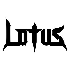 black metal lotus sticker fashion t shirt vector illustration template design