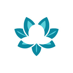 health yoga lotus logo vector illustration template design