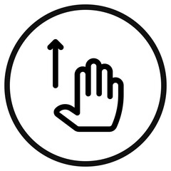 Editable four fingers swipe up vector icon. Part of a big icon set family. Perfect for web and app interfaces, presentations, infographics, etc