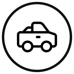 Editable pick-up truck vector icon. Vehicles, transportation, travel. Part of a big icon set family. Perfect for web and app interfaces, presentations, infographics, etc