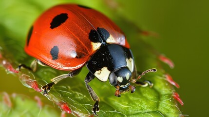 Detailed picture of ladybug in 4k ultra HD High Quality