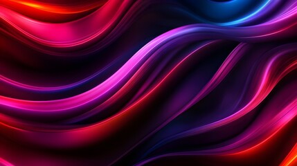 Abstract swirling shapes in primary colors, 3D geometric forms, seamless and repetitive, glowing neon edges, futuristic style, high-definition digital art, bold and vibrant design.