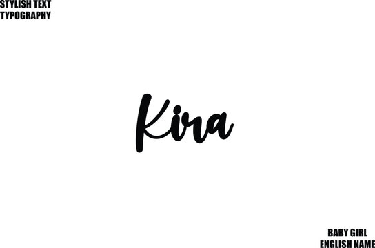 Female Name - in Stylish Cursive Typography Text Kira.