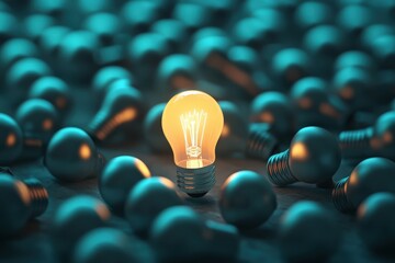 Close-up of hands holding a glowing light bulb with network lines, symbolizing innovation and creativity.. Beautiful simple AI generated image