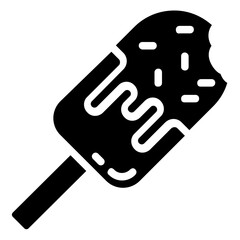 ice cream glyph vector icon
