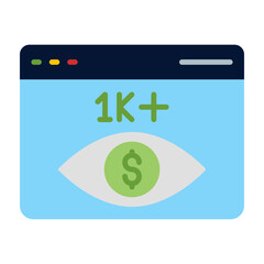 Cost Per Mille Vector Flat Icon Design