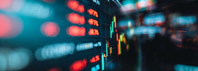 stock digital technology. market business