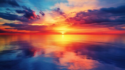 Fototapeta premium Sunset over the Ocean