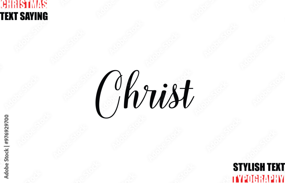 Fototapete typescript cursive text christmas quote christ.
