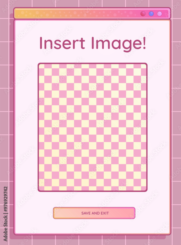 Poster computer screen with cheerful phrase, gradient cute pc interface and open dialog window. technology 