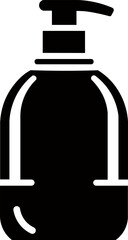 Minimalist illustration of a bottle with automatic dispenser. Art to indicate alcohol gel or liquid soap dispenser