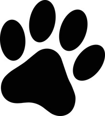 Illustration of a pet footprint. Art for veterinary clinic or pet shop