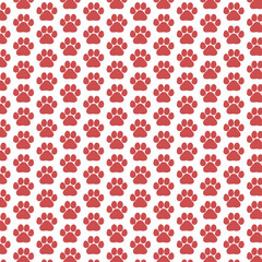 Texture illustration with pet footprints pattern. Art for background or fabric print