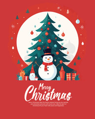 Merry Christmas social media post banner template