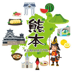 熊本　旅行　観光名所　名産品　素材