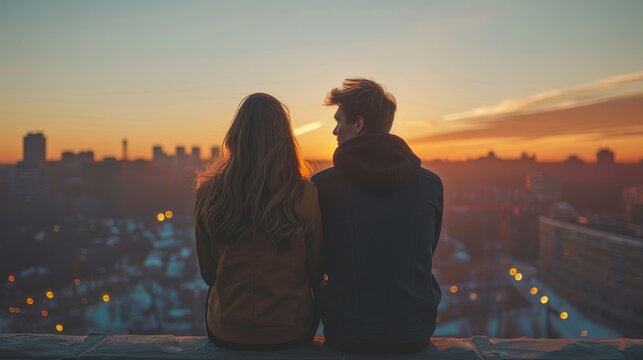 A couple navigating the challenges of a long-distance relationship, finding creative ways to stay connected and close. - Powered by Adobe