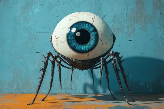 Close-up portrait of a scary zombie man. Halloween concept.. Beautiful simple AI generated image