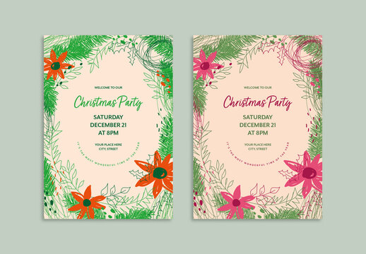 Christmas Party Flyer Layout