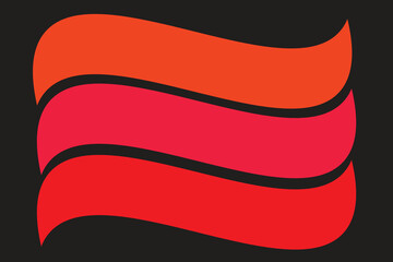 set of red and yellow ribbons