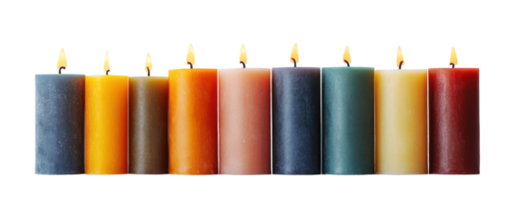 Candles with Different Colored Wax