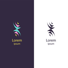 An abstract logo with intertwining shapes and sharp edges that convey a sense of motion and modern design. Suitable for creative agencies, technology companies, and consulting services.