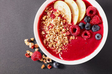 Smoothie Bowl with Fresh Fruits, Granola, and Berries – Healthy Breakfast