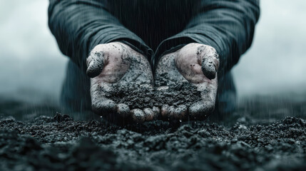 Water The Source of All Life A powerful image capturing the essence of survival and sustainability in rural communities highlighting the importance of clean water for future generations