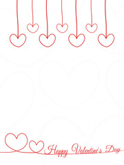 Happy Valentines Day banner. Valentine Day greeting card. Happy valentine`s day love poster