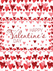 Happy Valentines Day banner. Valentine Day greeting card. Happy valentine`s day love poster