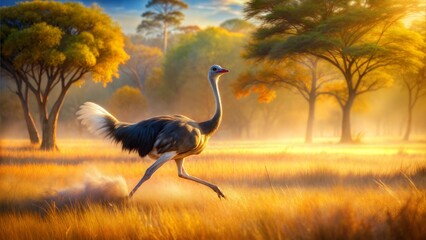 an ostrich animal nature beautiful background